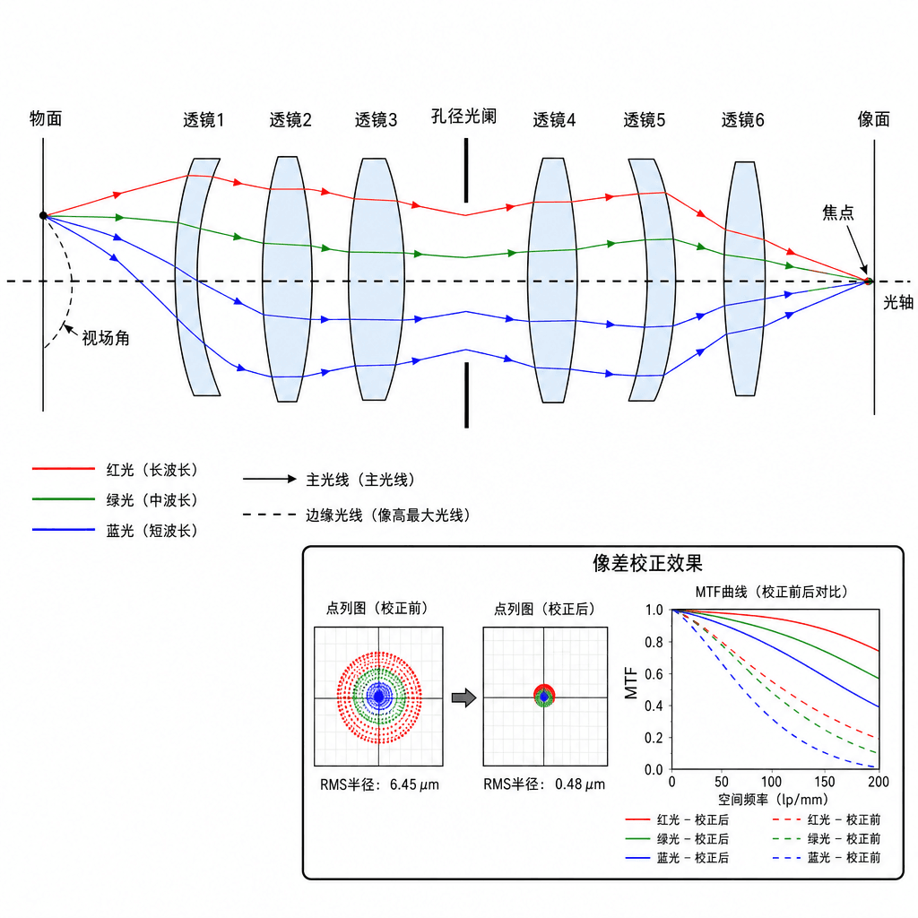 双高斯显微成像系统光路设计 undefined